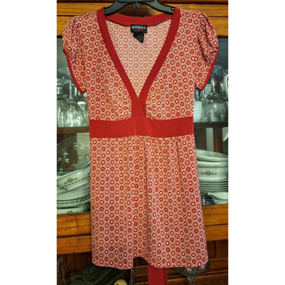 Hot Tempered Red & White Tie-Back Top – Junior's Size XL